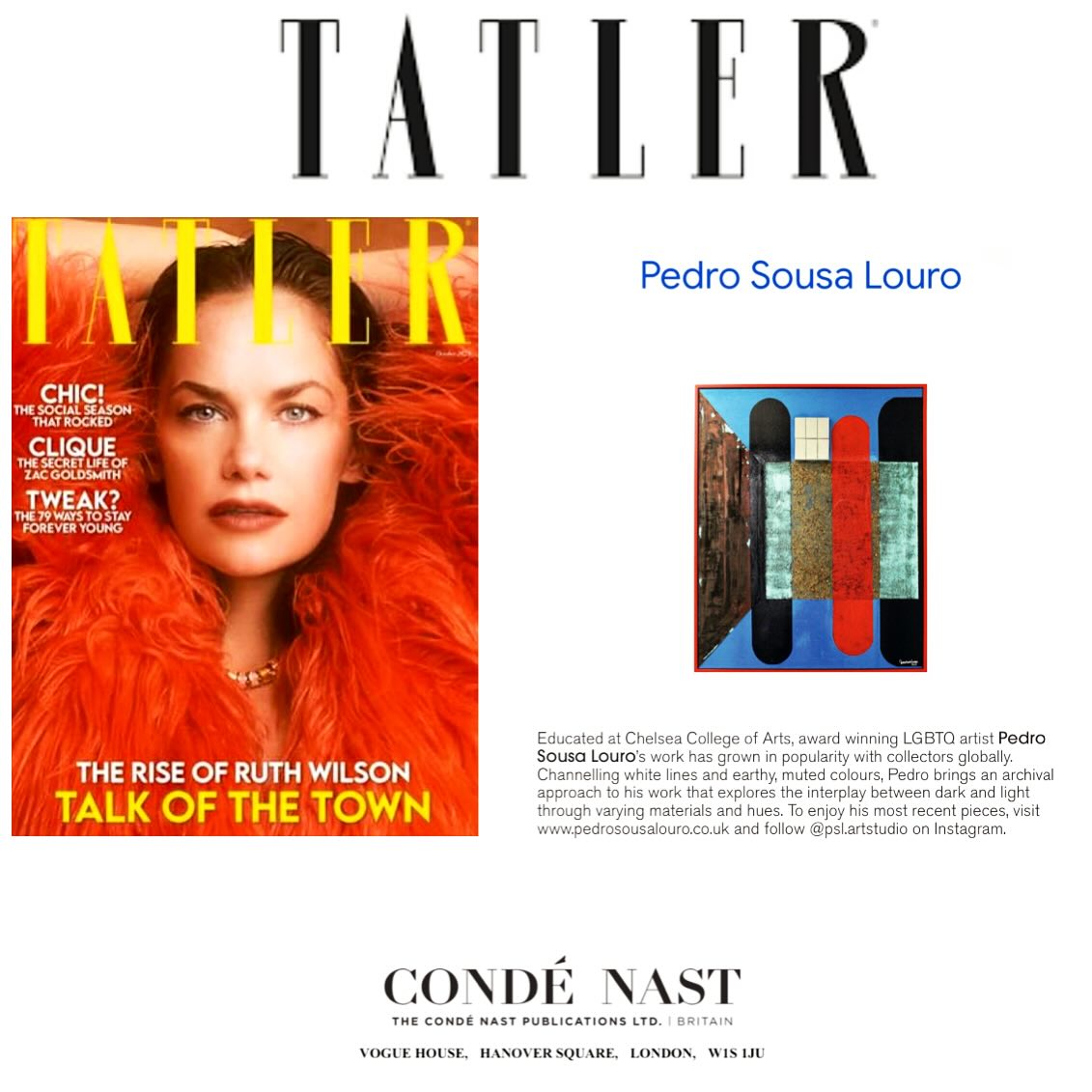 Tatler — October 2019, Talk of the Town